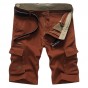 Men Cotton Casual Shorts Pure Wear Work Shorts Army Fashion Office Brand Pocket Khaki Comfortable Shorts 68wy