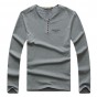 2018 Brand Men's Solid Long Sleeve T-shirts Men Cotton Breathable T-shirt Clothing Male Casual Tops Tees Size M-XXXL 73wy