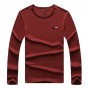 2018 Men Cotton T Shirt Autumn And Spring Men's Fashion T-shirt Casual Long Sleeved Casual O-neck T-shirt 60wy