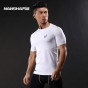2017 NANSHA Brand Compression Shirt Short Sleeves T-shirt Gyms Fitness Clothing Solid Color Quick Dry  Crossfit Lycra Tops
