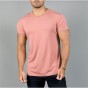 NANSHA Men Summer Gyms Fitness Bodybuilding T-shirt New Solid Cotton T-shirts Crossfit Brand Slim Casual Short Tees Tops Clothes