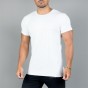 NANSHA Brand Men Gyms Short Sleeve T-shirt  Fitness Bodybuilding Slim Shirts Crossfit  Clothes Fashion Casual O-Neck Solid  Tees