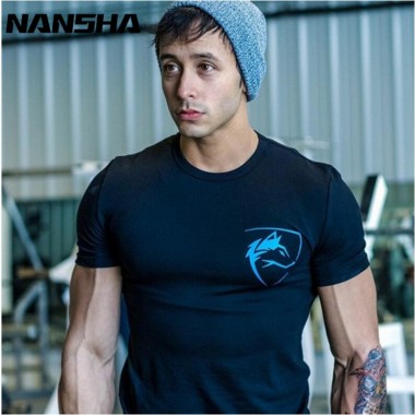 NANSHA New Stringer T-shirt  Men Gyms T-shirt Bodybuilding and Fitness  Men's Tank Shirts Casual Men's T-shirt