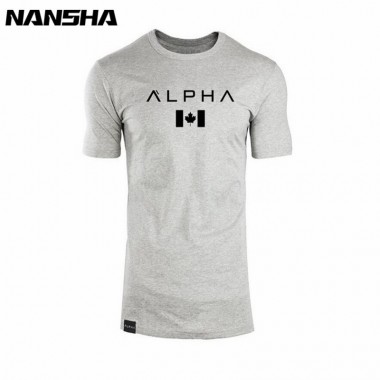 Mens Summer New Fashion Casual Gyms T-Shirt Fitness Bodybuilding Crossfit Male Short Sleeves Slim Fit Cotton Shirts Tee Tops