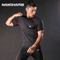 NANSHA Brand T-shirts Men  Quick Dry  Compression Shirts Base Layer Skin Tight Weight Lifting Elastic Men Short Sleeve T Shirts