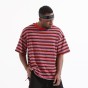 HEYGUYS hip hop street T-shirt man  striped fashion US size t shirts men summer short sleeve oversize pure colors street wear