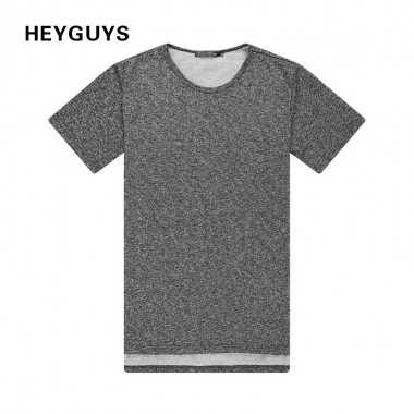 2018 new design Short-sleeve irregular pure gray high quality ring fluid grey short-sleeve T-shirt men tshirt hip hop  clothes