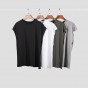 2018 HEYGUYS new design sleeveness  fashion hip hop plain plus short sleeve T shirt brand men t-shirt  no sleeve over size men