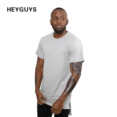 HEYGUYS 2018 new design fashion hip hop plain plus short sleeve T shirt Tshirts cotton mens brand clothing  summer men t-shirt