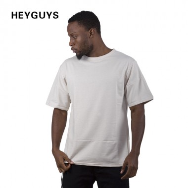 2017 HEYGUYS new design fashion hip hop plain plus short sleeve T shirt Tshirts mens brand clothing france summer men t-shirt