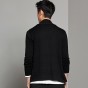 Brother Wang Brand 2018 Spring New Men's Slim Cardigan Sweater Fashion Casual Thin Black Knitted Jacket Male Clothes