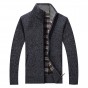 2017 autumn and winter new wool coat Men 's casual cashmere cardigan jacket Fashion collar collar men thick sweater