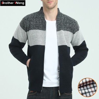 Brother Wang Brand 2017 New Winter Cardigan Sweater Men Fashion Thickening Warm Casual Sweater Jacket Male Christmas sweater
