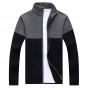 Brother Wang 2017 New Men's Casual Cardigan Sweater Fashion Stitching 91% Cotton Zipper Sweater Slim Jacket Brand clothes