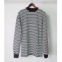 European American Style mens Hoodies Sweatshirts new High collar White black stripes extended cotton Long sleeve pullover