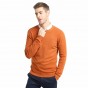 Brother Wang Brand Men's Slim 100% Cotton Sweater Fashion Casual Business Overalls Pullovers Sweater Black Red Orange Green