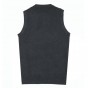 Brother Wang Brand Autumn Winter Men's Knitted Vest Sweater Business Casual Classic 100%cotton V-neck Solid Color pullover men