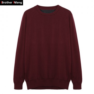 7 Colors Brother Wang Brand 2017 Winter New Men Warm Thick Sweater Fashion Casual O-Neck Fleece Knitted Sweater 100%Cotton 2216