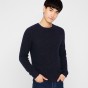 Brother Wang Brand 2017 Winter New Men's 100% Wool Sweater Fashion Casual O-Neck Thick Warm Knitted Cashmere Sweater 3228