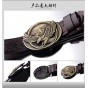2017 new hot designer belts men high quality solid brass buckle luxury brand mens genuine leather belt eagle buckle belt black