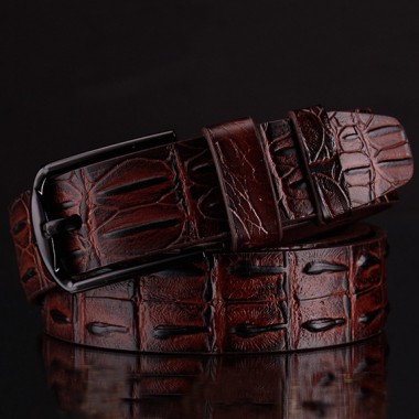 Men designer belts high quality Genuine leather man belt Pure cowhide Crocodile Striped Strap unique mens belts vintage belt
