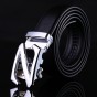 2017 Zinc alloy metal buckle fashion brand Men's genuine leather belt gentleman luxury Business black mens cowhide belts 120cm