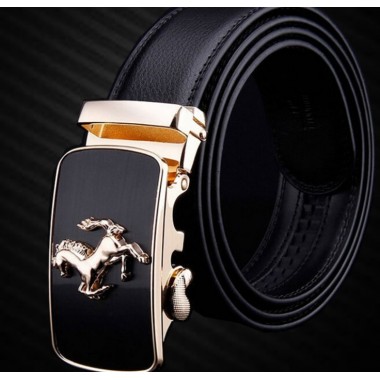 2017 Zinc alloy metal buckle fashion brand Men genuine leather belt Zebra pattern luxury Business black mens cowhide belts 120cm