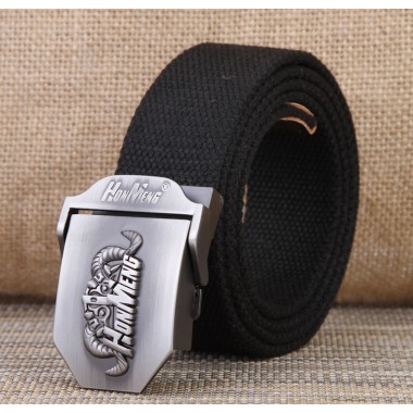 2016 fashion casual famous brand Men's canvas belt luxury mens Designer jeans Military black stripes army green belts 120cm