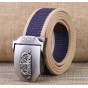 2016 fashion casual famous brand Men's canvas belt luxury mens Designer jeans Military black stripes army green belts 120cm