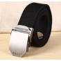 2017 casual men canvas belt mens Metal Buckle belt jeans Military belt famous brand luxury pop belt for men black 120 cm