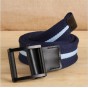 new Fashion Mens Canvas Belt Adjustable Woven Nylon Casual Belt Military metal Buckles belt 115cm blue black stripe belt for me