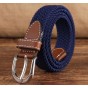 2016 fashion causal Striped canvas Unisex Luxury colorful men belt Elastic waistband jeans women belts black blue belt for men