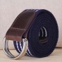 Double Ring Metal Buckle Men 's Nylon Belt Leisure Belts Student Outdoor Sports high quality men's canvas belts striped 120cm