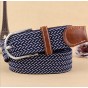2017 Men's Casual Belts Elastic luxury stripes gentleman mens Canvas belt jeans belt for men extended belt grey black blue khaki