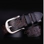 2017 Fashion leisure Vintage  Mens Belt Luxury Real Leather Dragon Belts For Men High quality Buckle Men's Belts black brown red