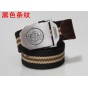 2017 designer fashion casual men canvas belt thick mens Metal buckle belts Soldiers military jeans belt black army green 110cm