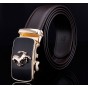 2016 Metal buckle fashion brand Men's genuine leather belt luxury quality gentleman Business black jeans men cowhide belts 120cm