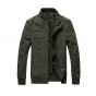 winter style men Outerwear & Coats cotton zipper casual jacket famous brand khaki army green black loose coat jacket for men 4XL