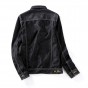 Brother Wang 2017 Fall New Men's Denim Jacket Fashion Black Lapel Floral Large Size Slim Coat Brand Clothes 5XL 6XL