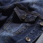 Brother Wang Brand 2018 Spring New Denim Jacket Men's Clothing  Fashion Slim Lapel Cotton Denim Coat Casual Male Clothes 106
