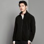 Brother Wang Brand 2018 Winter New Men Slim Fleece Jacket Fashion Casual Long-sleeved Collar Knit Coat Male 8613