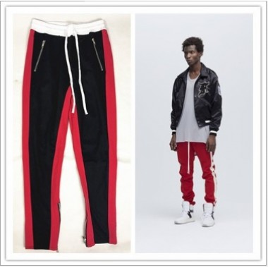 2018 fashion Fitness Long Pants Men Women Casual Sweatpants Baggy Jogger Trousers streetwear hiphop Red Black stripe pants