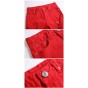 Europen American style 2018  fashion brand Men's casual pants Straight luxury trousers cotton red zipper pattern pants for men