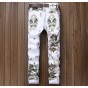 European American style 2018 Men's pants Straight luxury brand trousers Painted cotton white zipper Skinny Pencil Pants for men