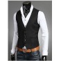 European style Men fashion Suit Vest Business Slim gentleman waiters Vest Mens Suits Blazer Black navy coffee Vest Suit For Men
