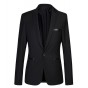 2016 europen designer men fashion brand luxury gentleman formal business full Suit Jackets slim popular black Jackets for men