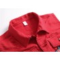 summer style fashion brand Men's denim vest slim Outerwear mens denim Coats jackets casual luxury mens red Sleeveless vest