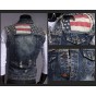 2016 summer style designer fashion brand Men's casual denim Sleeveless vest cotton slim pop denim Coats blue jeans jackets men