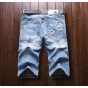 Summer style 2018 men blue hole Shorts jeans Men's fashion jeans luxury brand slim cotton Straight denim Trousers jeans Shorts