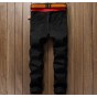 European American Style men jeans luxury brand Men's denim trousers stripes Slim Straight zipper black red jeans pants for men